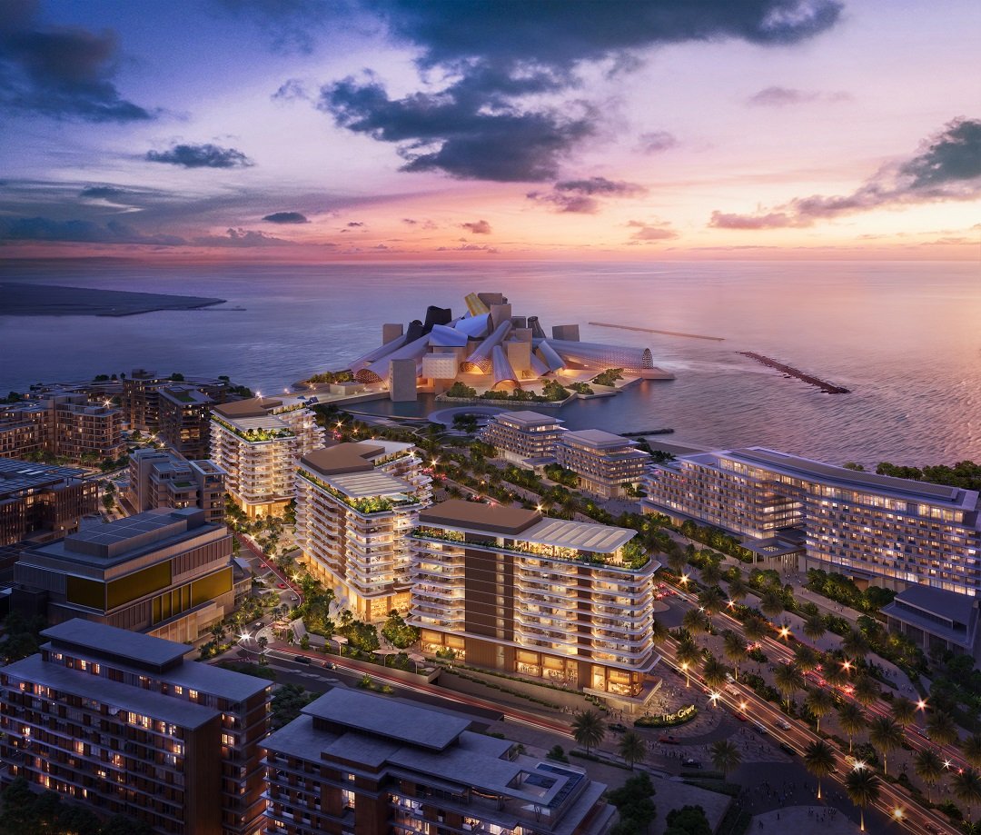 The Arthouse Saadiyat Abu Dhabi exterior showcasing luxury architecture, cultural district skyline views, and premium waterfront residential living.